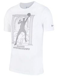 Nike - Mvp Series Milwaukee Bucks Basketball Sports Printing Round Neck Short Sleeve - Lyst