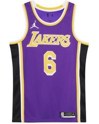 Nike - Nba Quick Dry Sports Basketball Sw Fan Edition Version Los Angeles Lakers Lebron James No. 6 Jersey - Lyst