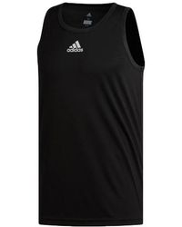 adidas - Logo Printing Solid Color Basketball Jersey/Vest - Lyst