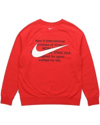 Nike - As Sportswear Swoosh Crw Ft University - Lyst
