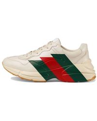 Gucci - Rhython Leather Sneaker 'logo' - Lyst