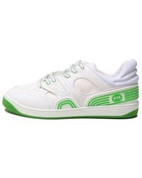 Gucci - Basket Faux-leather And Canvas Low-top Trainers - Lyst