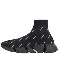 Balenciaga - Speed 2.0 Sneakers Knit With Allover Logo' - Lyst