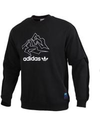 adidas - Originals Adv Crew Logo Printing Casual Round Neck Pullover Sports - Lyst