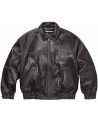 Supreme - Gem Studded Leather Jacket - Lyst