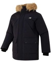 New Balance - Warm Hooded Down Jacket - Lyst