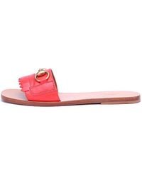 Gucci - (Wmns) Horsebit Accent Leather Slides - Lyst