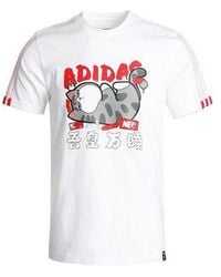 adidas - Neo X Crossover M Cny Ww Tee Casual Sports Round Neck Short Sleeve - Lyst