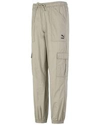 PUMA - Woven Cargo Bundle Feet Casual Long Pants Creamy - Lyst