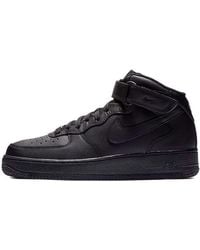 Nike - Air Force 1 Mid '07 "triple Black" Shoes - Lyst