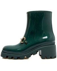Gucci - Horsebit - Detailed Heeled Rubber Rain Boots - Lyst