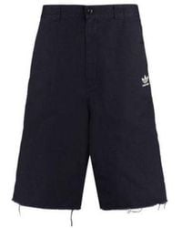 Balenciaga - X Adidas Baggy Denim Shorts - Lyst