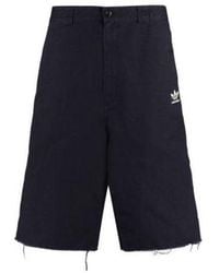 Balenciaga - X Adidas Baggy Denim Shorts - Lyst