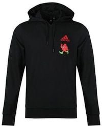adidas - Isc Gfx Swt I Embroidered Printing Hooded Knit Sports Pullover - Lyst