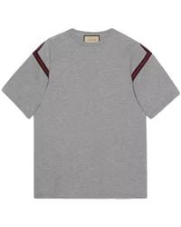 Gucci - Cotton Jersey T-Shirt With Web - Lyst