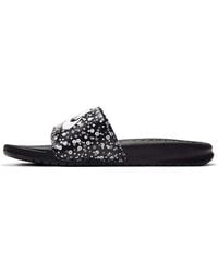 Nike Benassi Jdi Floral Slide in Black Lyst