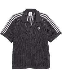 adidas - X Clot Fw24 Crochet Polo Shirt Asia Sizing 'Carbon' - Lyst