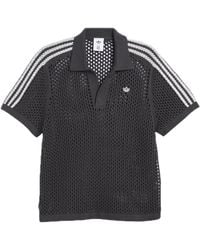 adidas - X Clot Fw24 Crochet Polo Shirt Asia Sizing 'Carbon' - Lyst