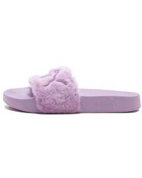 Purple fenty shop puma slides