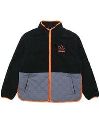 adidas - Originals Big Trfl Sherpa Stitching Lamb Wool Casual Sports Jacket - Lyst