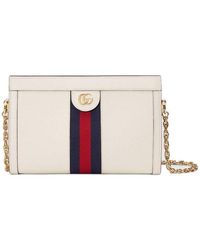 Gucci - Ophidia Gold Logo Stripe Webbing Leather Chain Shoulder Messenger Bag Small Classic - Lyst