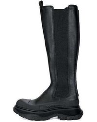 McQueen - (Wmns) Tread Leather Over-The-Knee Boots - Lyst