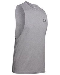 Under Armour - Sportstyle Left Chest Cut-Off Tank Top - Lyst