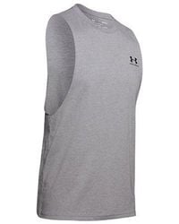 Under Armour - Sportstyle Left Chest Cut-Off Tank Top - Lyst