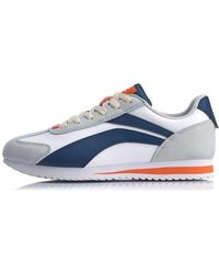 Li-ning - 3km Classic Retro Forrest Gump Athleisure Casual Sports Shoes White Gray Blue - Lyst
