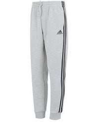 adidas - Essentials French Terry Tapered-Cuff 3-Stripes Pants - Lyst