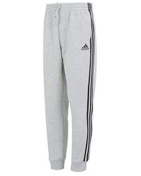 adidas - Essentials French Terry Tapered-Cuff 3-Stripes Pants - Lyst