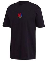 adidas - Originals 3D Trefoil Tee Casual Logo Round Neck Short Sleeve - Lyst