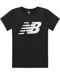 New Balance - Contrasting Colors Logo Printing Sports Round Neck Short Sleeve - Lyst