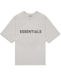 Fear Of God - Fw20 Logo Tee 'Heather Oatmeal' - Lyst