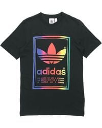 adidas - Originals Vintage Tee Multi-Color Gradient Logo Short Sleeve - Lyst