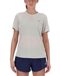 New Balance - (Wmns) Athletics T-Shirt 'Ash Heather' - Lyst
