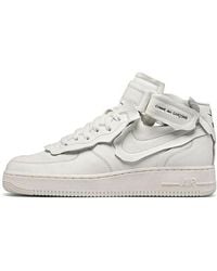 Nike - X Comme Des Garcons Air Force 1 Mid 'Triple' - Lyst