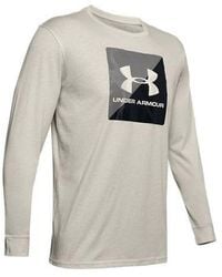 Under Armour - Half Logo Training Sports Long Sleeves T-Shirt - Lyst
