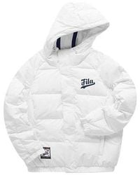 Fila - Logo Print Down Jacket - Lyst
