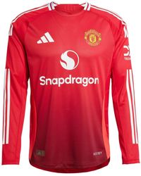 adidas - Manchester United 24/25 Long Sleeve Authentic Home Soccer Jersey Asia Sizing 'Mufc' - Lyst