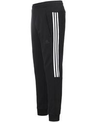 adidas - Casual Sports Bundle Feet Lacing Stripe Knit Long Pants - Lyst
