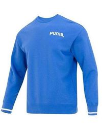 PUMA - Team Crew Tr Logo Sweater - Lyst