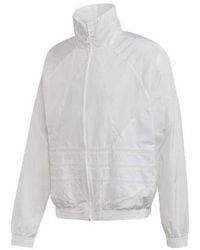 adidas - Originals Bg Trefoil Tt Solid Color Large Logo Athleisure Casual Sports Jacket - Lyst
