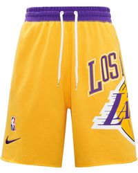 Nike - Los Angeles Lakers Basketball Athleisure Casual Sports Breathable Shorts - Lyst