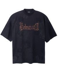 Balenciaga - Heavy Metal T-Shirt Large Fit Faded' - Lyst
