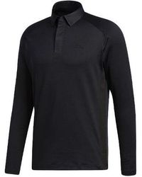 adidas - Brushed Brushed Ls Pl Golf Sports Training Casual Long Sleeves Polo - Lyst