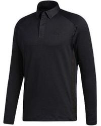 adidas - Brushed Brushed Ls Pl Golf Sports Training Casual Long Sleeves Polo - Lyst