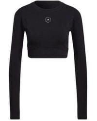 adidas - (Wmns) By Stella Mccartney Truestrength Cropped Long Sleeve T-Shirt - Lyst