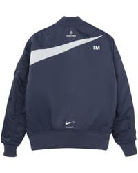 Nike - Sportswear Swoosh Therma-Fit Contrasting Colors Large Logo Reversible Loose Aviator Padded Jacket - Lyst