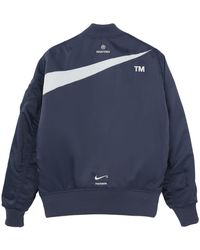 Nike - Sportswear Swoosh Therma-fit Contrasting Colors Large Logo Reversible Loose Aviator Padded Jacket - Lyst